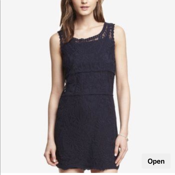 Express Bohemian Baroque Renaissance Lace Tank Dress - Picture 2 of 6